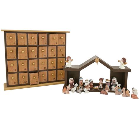 Precious Moments Nativity Advent Calendar Box, 27 Piece Set