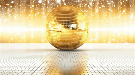 ball disco gold mirror discoball golden glitter, AI Generative ...