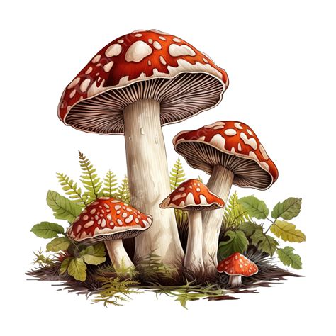 Amanita Mushroom Organic Mushrooms Truffle Brown Cap Forest Wild