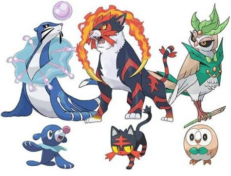 Pokemon Gen 7 Starters