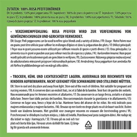 Alpi Nature Rosa Pfefferk Rner Ganz G Naturrein Vegan