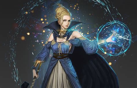 Illustration Women Fantasy Art Magician Screenshot Hd Wallpaper