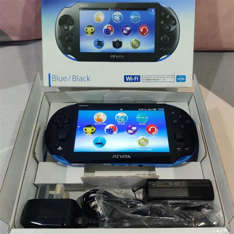 Rare PS Vita Slim Blue Black HENkaku 128gb Video Gaming Video Game