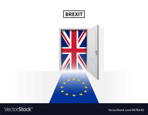 Brexit Referendum In Great Britain British Vector Image