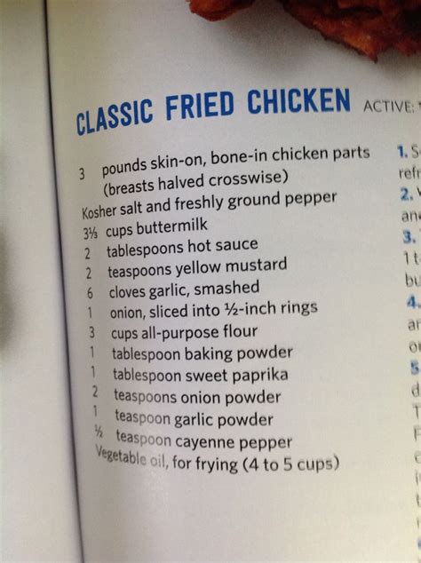 Classic Fried Chicken Recipe Food Network Magazine June 2018 Chicken Recipes Food Network