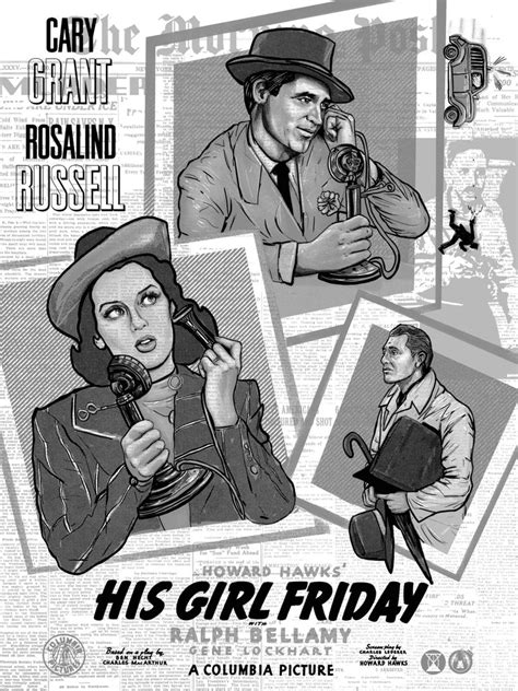 His Girl Friday - Newspaper Variant | Mad Duck Posters