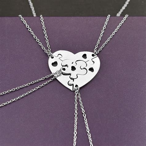 1set European Original Four Friend Sets Of Chain Puzzle Hollow Heart