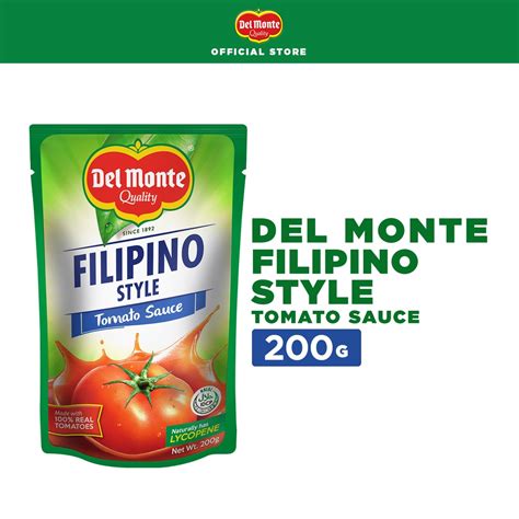 DEL MONTE Filipino Style Tomato Sauce With 100 Real Tomatoes 200g