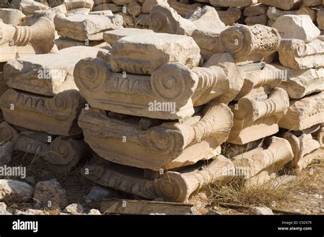 Athens The Acropolis Parthenon Stone From Columns To Be Renovated