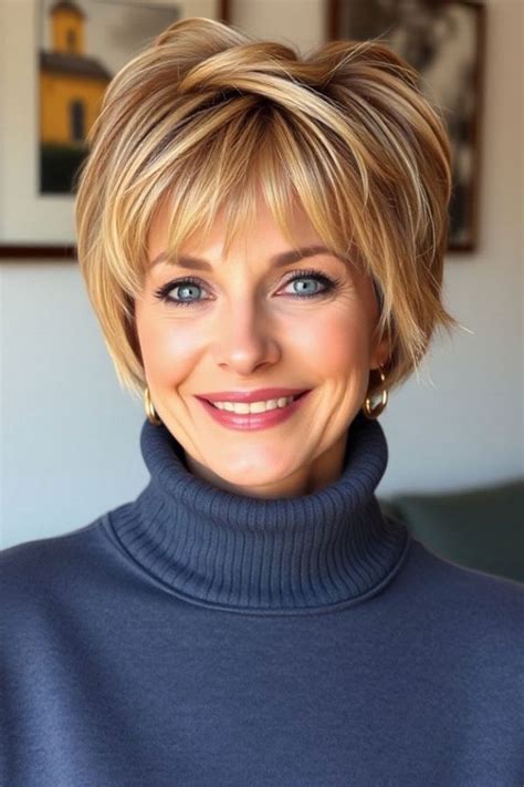 50 Pixie Hair Colour Ideas For Women Over 50 Blonde Pixie With