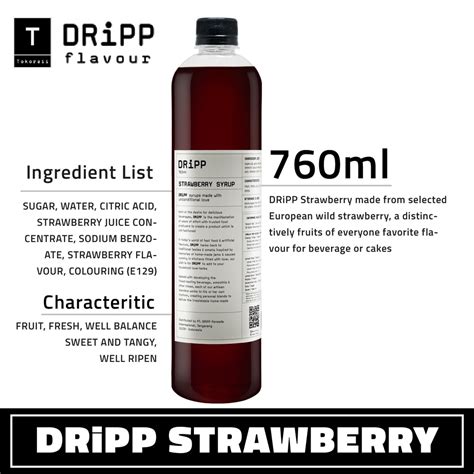 Jual Dripp Sirup Syrup Strawberry Syrup 760 Ml Sirup Strawberry