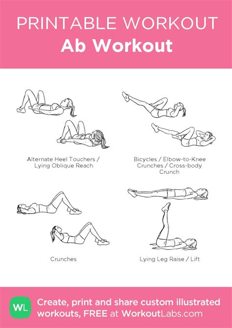 Ab Workout: my visual workout created at WorkoutLabs.com • Click through to customize and ...