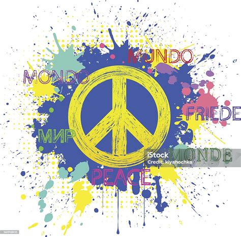 Peace Symbol Stock Illustration Download Image Now Abstract Blob Blue Istock