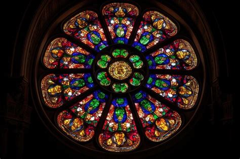 Premium Ai Image Beautiful Stained Glass Window With Intricate