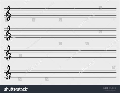 empty big  lines  stave stock vector royalty