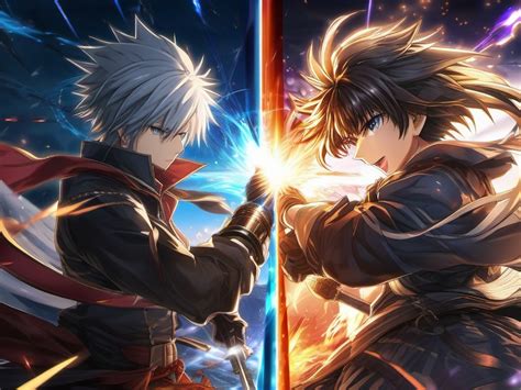 cool anime backgrounds action packed anime duel