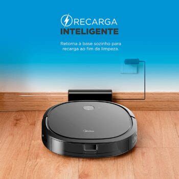 Aspirador de Pó Robô 1200 Midea 40W até 100 Minutos de Autonomia