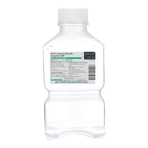 B Braun Sodium Chloride 9 1000ml Bottle For Irrigation