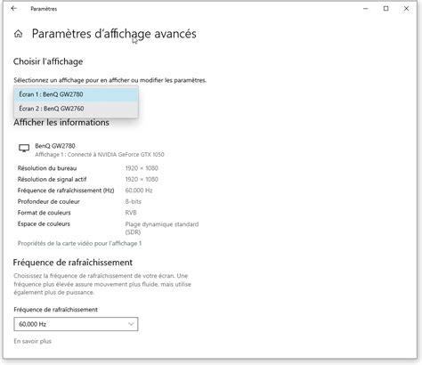 Comment modifier le taux de rafraîchissement d un moniteur sous Windows