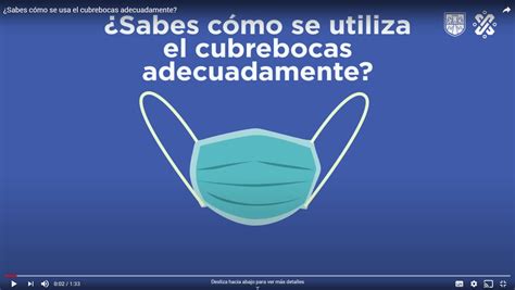 Sabes cómo se usa el cubrebocas adecuadamente Tecnomedicina