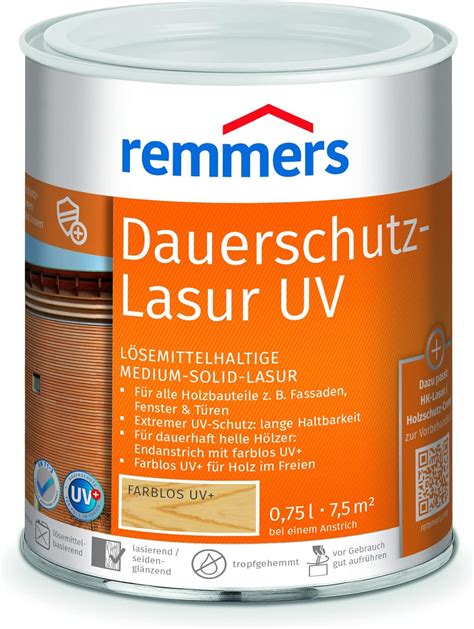 Remmers Dauerschutz Lasur Uv Farblos Liter Holz Uv Schutz F R