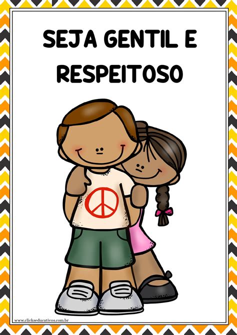 cartaz regras de convivência na escola