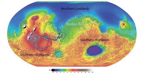 Mars elevation map : r/MapPorn