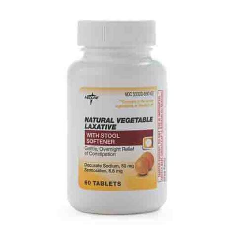 Medline Senna S Natural Vegetable Laxative Tablets Wstool Softener