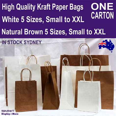 Kraft Paper T Bags 1 Carton Brown Or White 5 Sizes