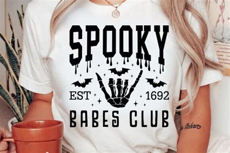 Halloween SVG PNG Spooky Babes Club SVG Graphic By Designsquad8593