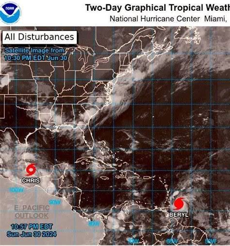 La Depresi N Tropical Tres Evoluciona A La Tormenta Chris Sobre El