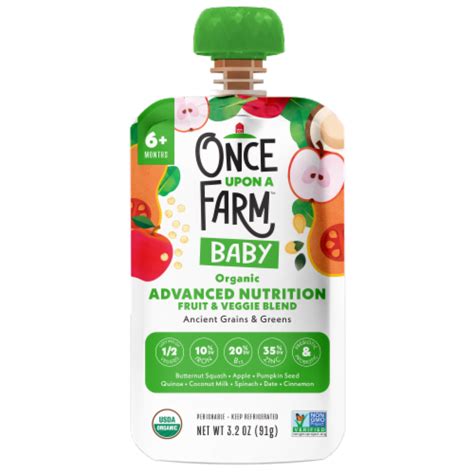 Once Upon A Farm Baby Organic Advanced Nutrition Fruit And Veggie