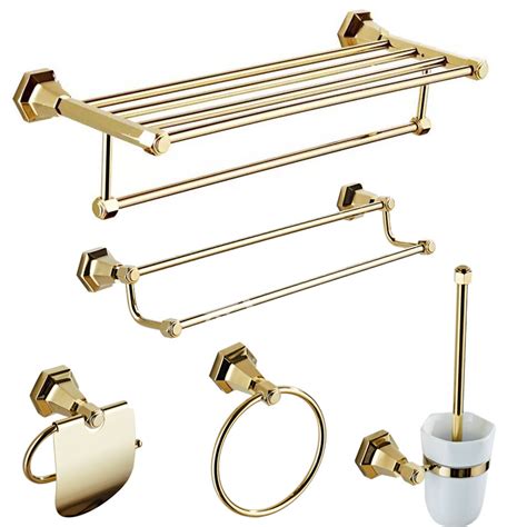 Good Polished Brass Gold Bathroom Accessories Sets Bathroom