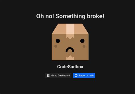 Crashes When Creating New Sandbox Issue 6883 Codesandbox