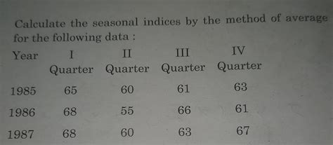 How To Calculate Seasonal Index 3