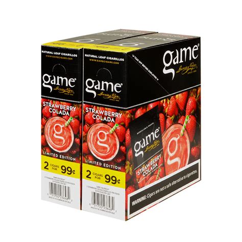 Game Vega Cigarillos Strawberry Colada Foil 2 For 99 Cents 30 Pouches