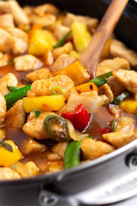 Pineapple Chicken Stir Fry Recipe Sweet And Spicy Borrowed Bites