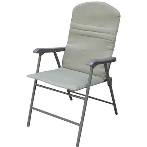 Khaki Padded Outdoor Patio Folding Chairs Set Of 4 Free Shipping