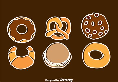 Bakery And Pastry Icons 102444 Vector Art At Vecteezy