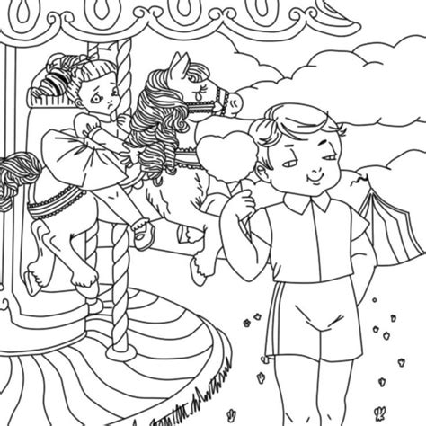 Carousel Colouring Page Libro De Colores Dibujos Bonitos Libros