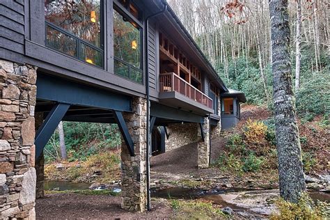 Bridge House Home Across A Stream