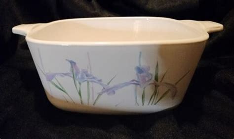 Vintage Corning Ware Shadow Iris Baking Casserole Dish EBay