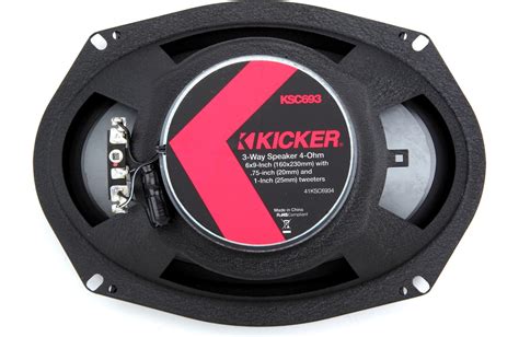 Kicker 41KSC6934 6x9 3 Way Car Audio Stereo Coaxial Speakers 150 Watt