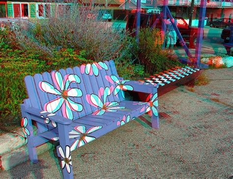 Painted Bench 3d Painted Benches Wooden Patio Furniture Funky