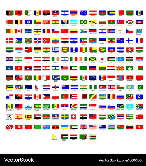 Flags of all countries in the world Royalty Free Vector