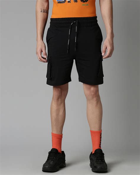 Buy Mens Black Cargo Shorts For Men Black Online At Bewakoof