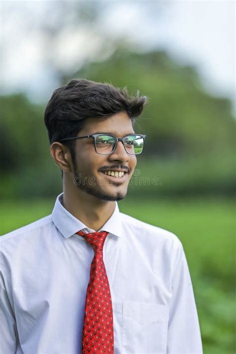 Indian / Asian Collage Boy in Formal Dress and Wearing Spectacles Stock ...