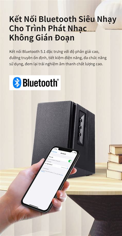 Bộ loa không dây Bluetooth EDIFIER 2 0 R1700BT Hỗ trợ cổng cắm RCA