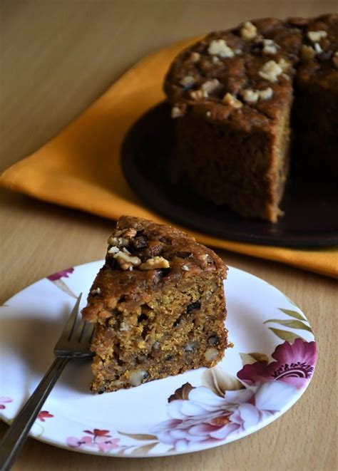 Whole Wheat Eggless Banana Walnut Cake Bakingwithoutovenseries