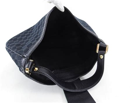 Gucci Black Monogram Canvas Web Stripe Hobo Bag – I MISS YOU VINTAGE